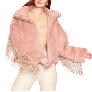 Women's Pink Fringe Jacket